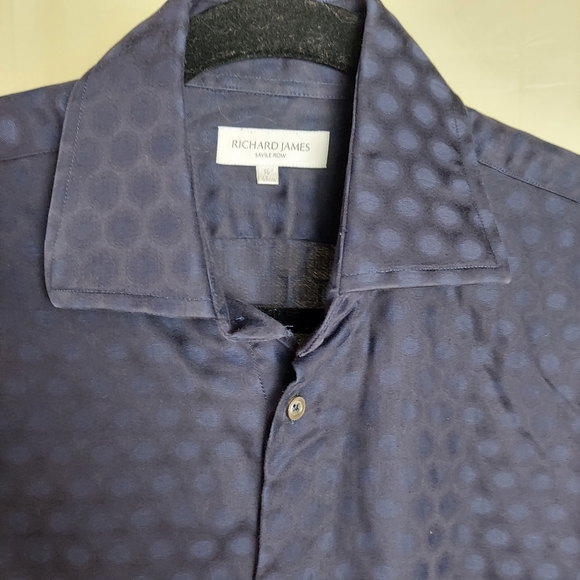 Neck 16 Men's Dress Shirt Honeycomb Pattern - Picture 10 of 14